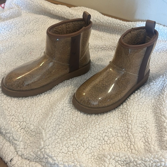 Cape Robbin Snow Rain Platform Booties Size 11 Clear Brown Slip On Round Toe - Picture 3 of 12
